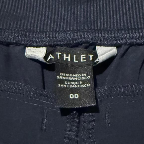 NWOT Athleta Brooklyn Mid Rise Ankle Navy Pants Size 00 - Picture 5 of 6